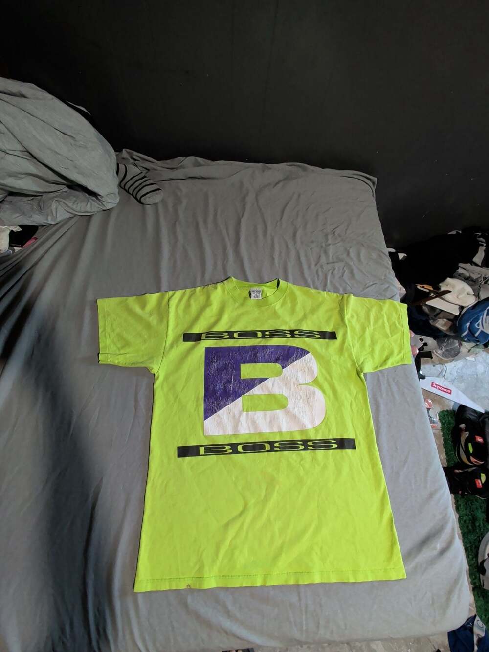 Vintage 90s BOSS Logo Urban Streetwear Rap Hip Hop T-Shirt